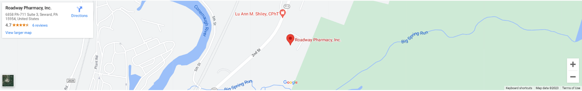 A map of roadway pharmacy, inc.