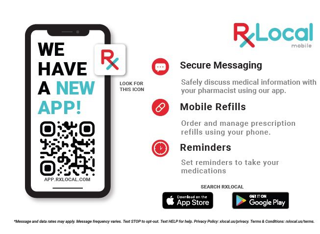 A phone with qr codes on it and the words " rx-logic ".